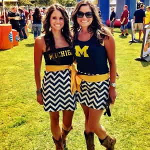 Tube Top University of Michigan Game Day Dress